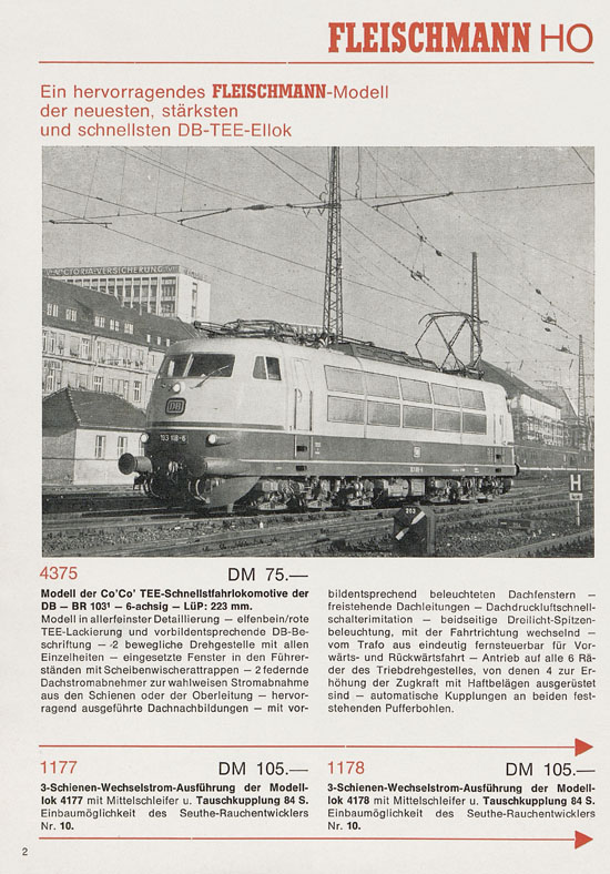 Seite 2 Fleischmann Neuheiten 1971