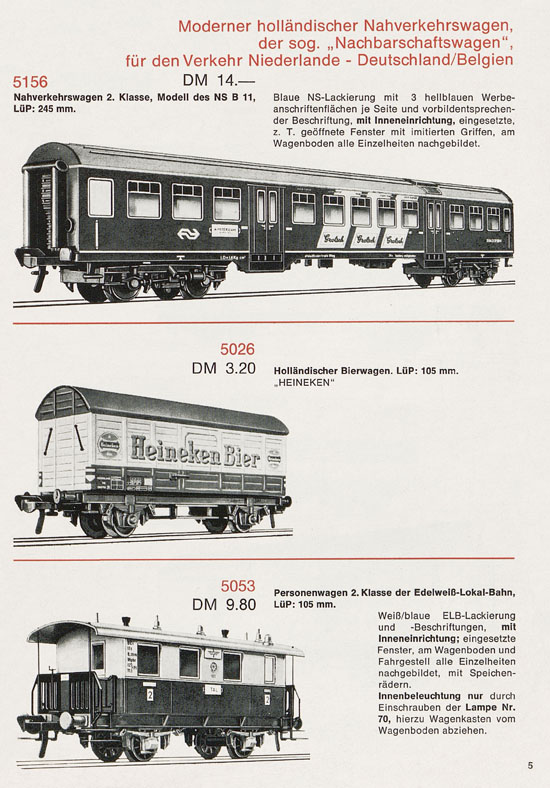 Seite 5 Fleischmann Neuheiten 1971