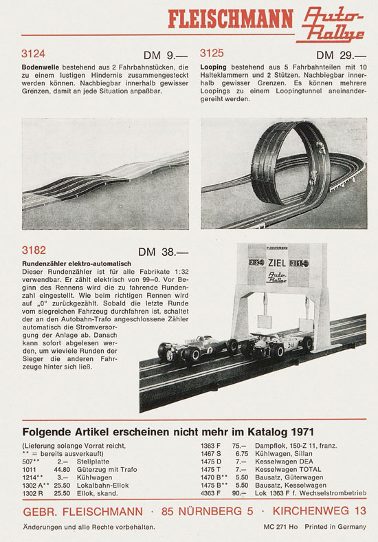 Fleischmann Neuheiten 1971