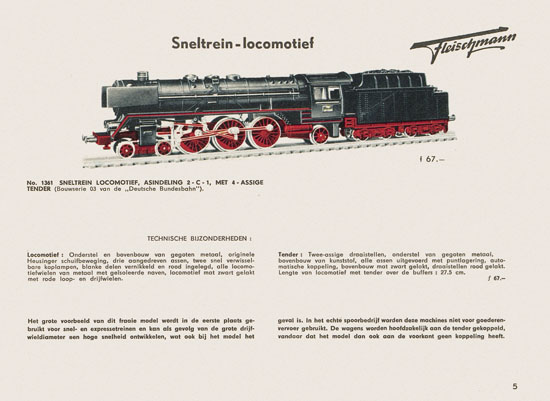 Fleischmann Katalog Nederlands 1957