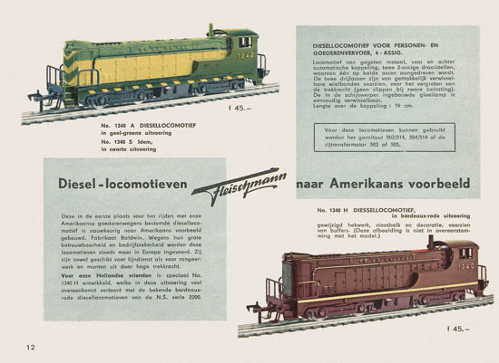 Fleischmann Katalog Nederlands 1957