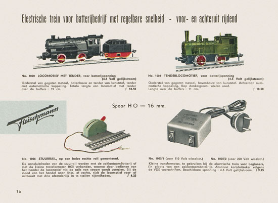 Fleischmann Katalog Nederlands 1957