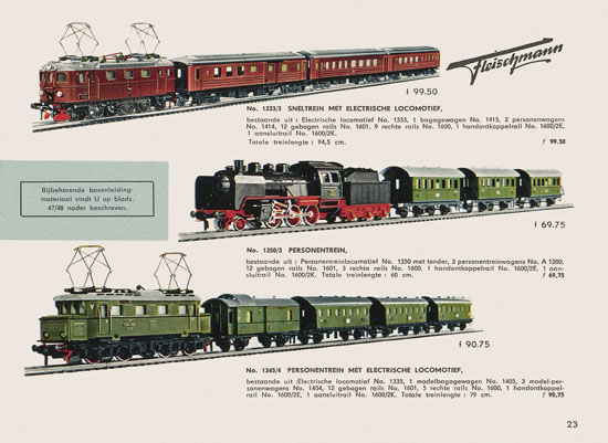 Fleischmann Katalog Nederlands 1957