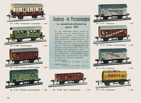 Fleischmann Katalog Nederlands 1957