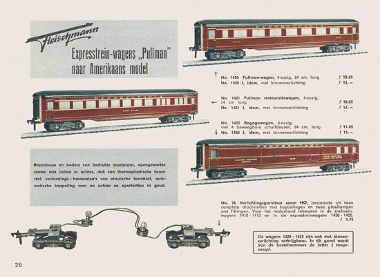 Fleischmann Katalog Nederlands 1957