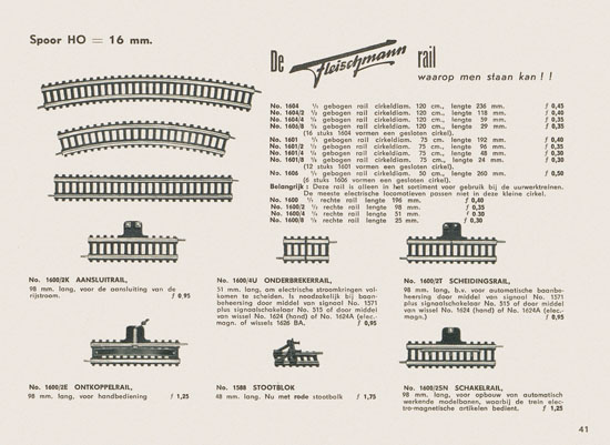 Fleischmann Katalog Nederlands 1957