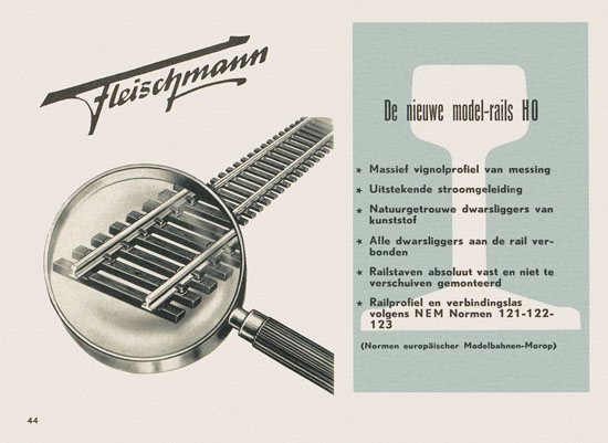 Fleischmann Katalog Nederlands 1957