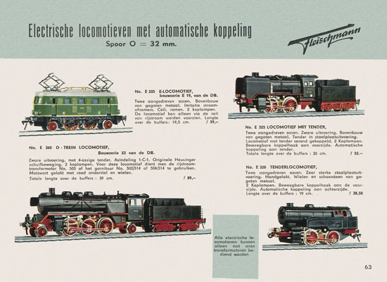 Fleischmann Katalog Nederlands 1957