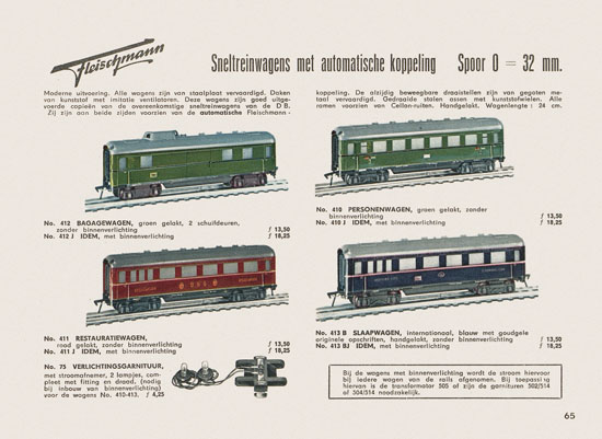 Fleischmann Katalog Nederlands 1957