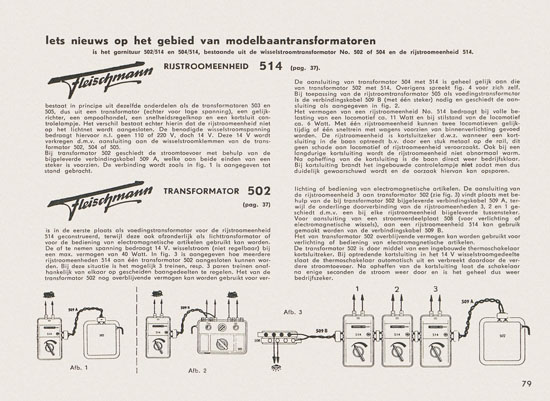 Fleischmann Katalog Nederlands 1957