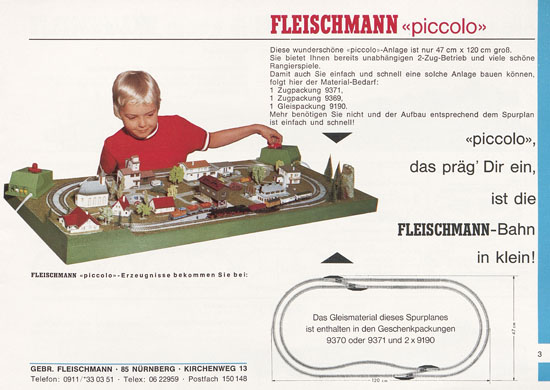 Seite 3 Fleischmann Piccolo Spur N Katalog 1970