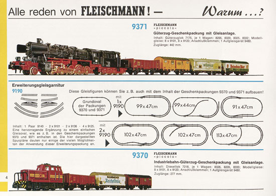 Seite 4 Fleischmann Piccolo Spur N Katalog 1970