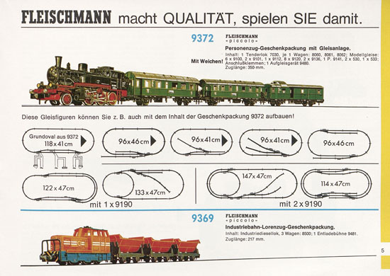 Seite 5 Fleischmann Piccolo Spur N Katalog 1970