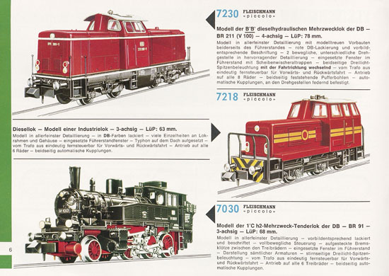 Seite 6 Fleischmann Piccolo Spur N Katalog 1970