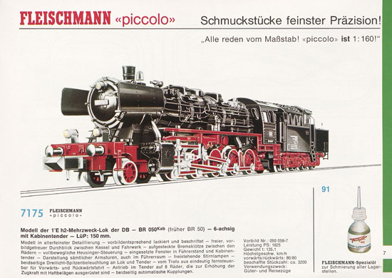 Seite 7 Fleischmann Piccolo Spur N Katalog 1970
