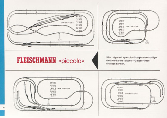 Seite 8 Fleischmann Piccolo Spur N Katalog 1970