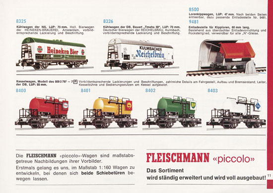 Seite 11 Fleischmann Piccolo Spur N Katalog 1970