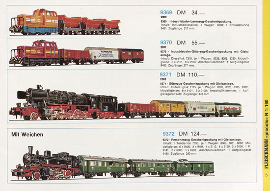 Seite 5 Fleischmann Piccolo Spur N Katalog 1971