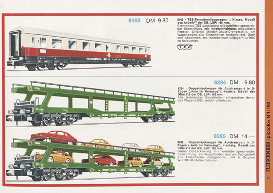 Seite 15 Fleischmann Piccolo Spur N Katalog 1971