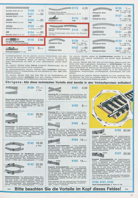 Fleischmann Piccolo Spur N Katalog 1973