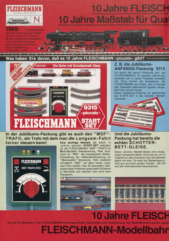 Fleischmann 10 Jahre piccolo Katalog 1979-1980