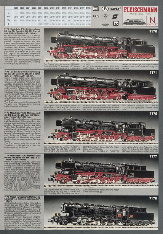 Seite 9 Fleischmann 10 Jahre piccolo Katalog 1979-1980