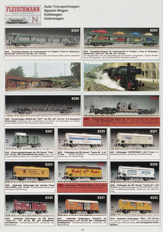 Seite 20 Fleischmann 10 Jahre piccolo Katalog 1979-1980
