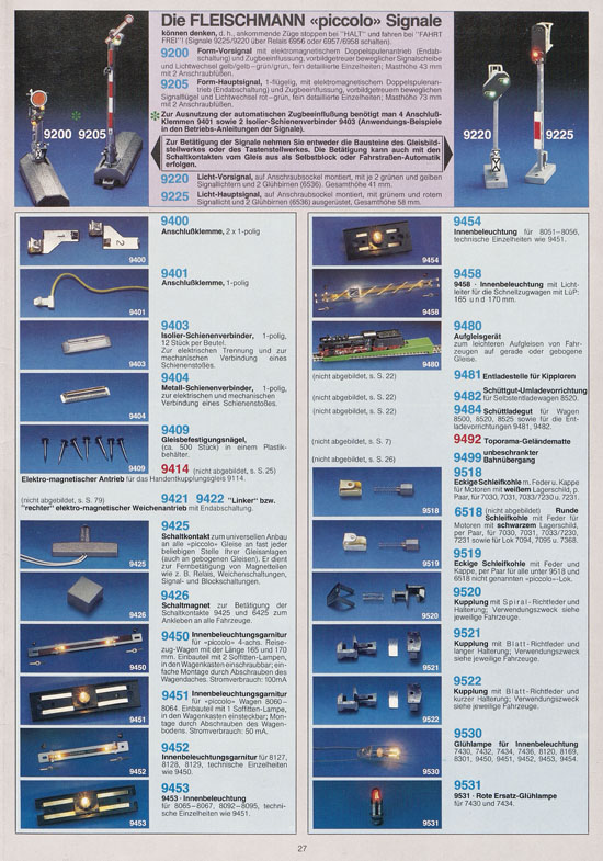 Seite 27 Fleischmann 10 Jahre piccolo Katalog 1979-1980