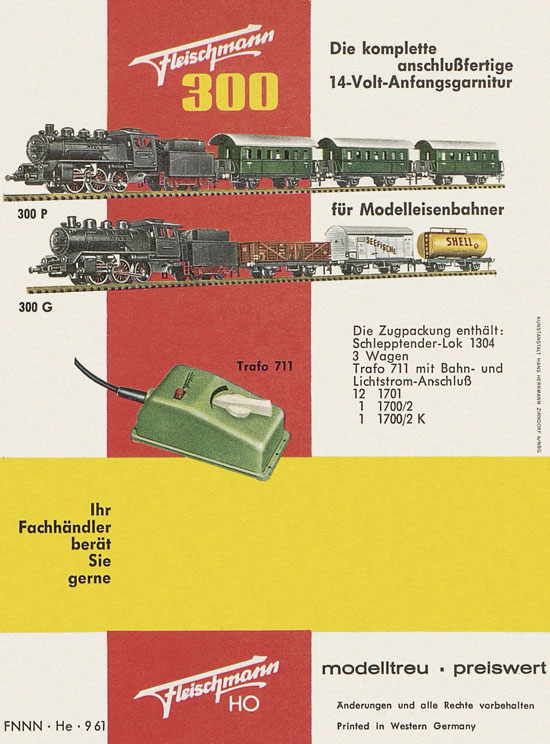 Seite 12 Fleischmann H0 Prospekt 1961