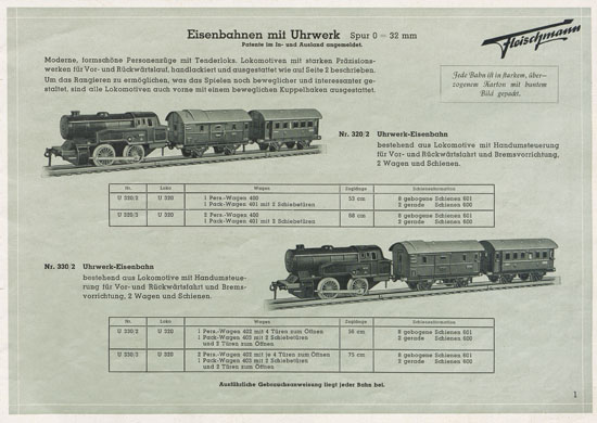 Fleischmann Katalog 1949