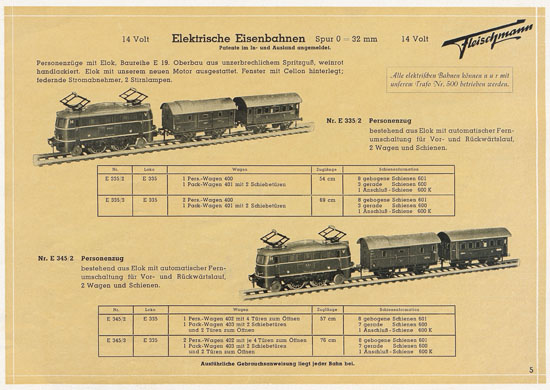 Fleischmann Katalog 1949