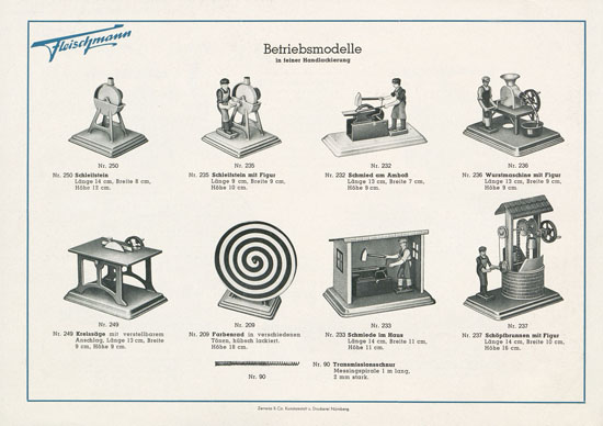 Fleischmann Dampfmaschinen Katalog 1950