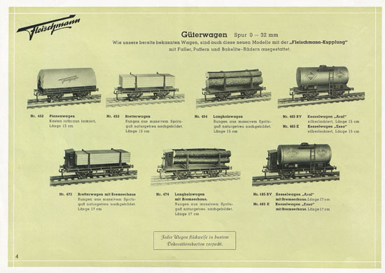 Seite 4 Fleischmann Katalog-Nachtrag 1950