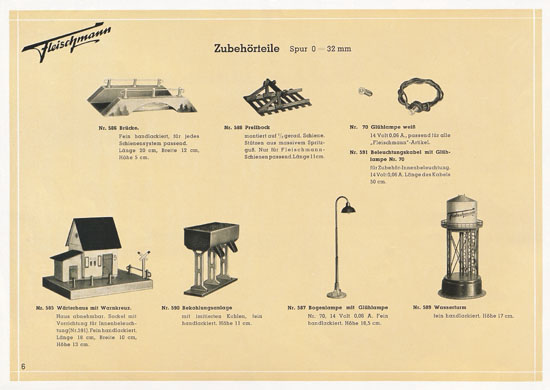 Fleischmann Katalog-Nachtrag 1950