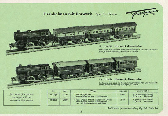 Fleischmann Katalog 1952