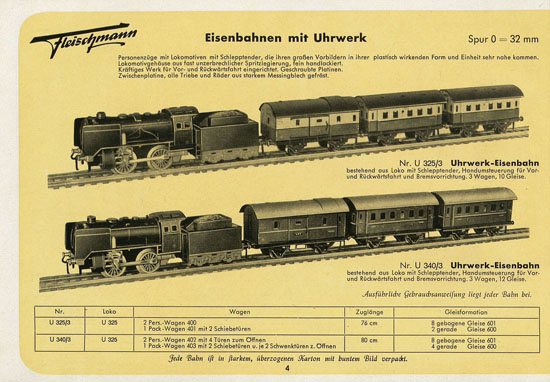 Fleischmann Katalog 1952