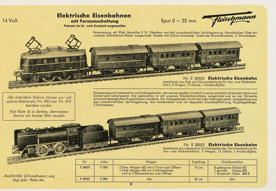 Fleischmann Katalog 1952