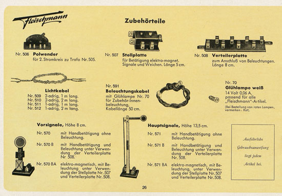 Fleischmann Katalog 1952