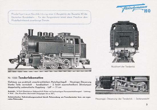 Fleischmann Katalog 1952 Spur H0