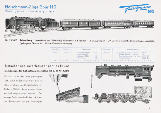 Fleischmann Katalog 1952 Spur H0