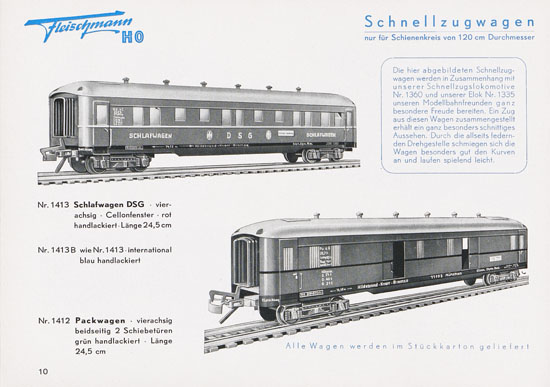 Fleischmann Katalog 1952 Spur H0