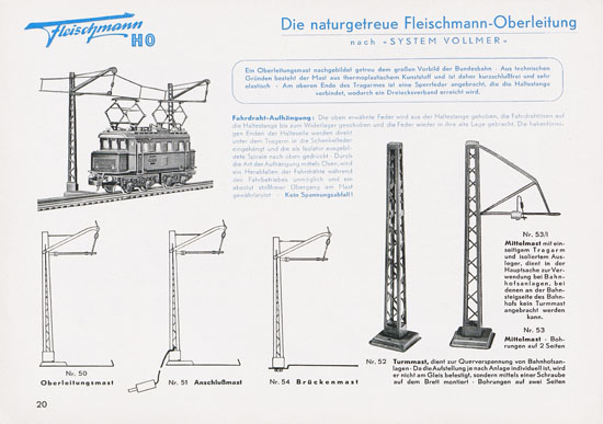 Seite 22 Fleischmann Katalog 1952 Spur H0