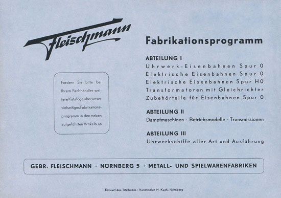 Seite 24 Fleischmann Katalog 1952 Spur H0