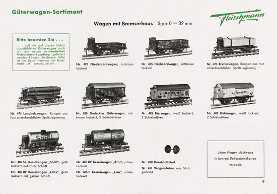 Fleischmann Katalog 1953 Spur 0