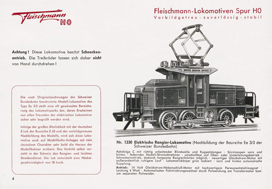 Seite 6 Fleischmann Katalog 1953 Spur H0
