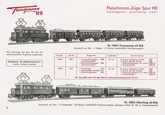 Fleischmann Katalog 1953 Spur H0