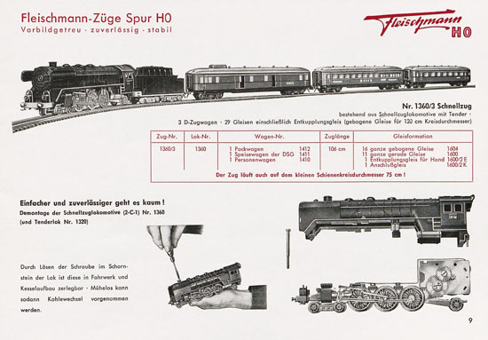 Fleischmann Katalog 1953 Spur H0