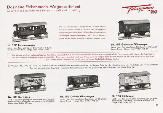 Seite 13 Fleischmann Katalog 1953 Spur H0