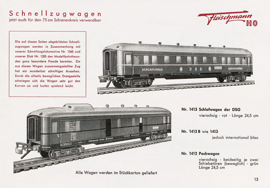 Seite 15 Fleischmann Katalog 1953 Spur H0