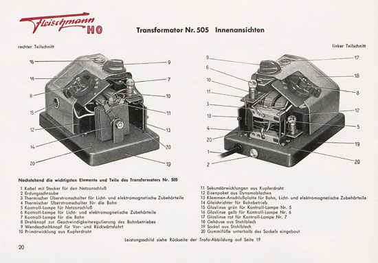 Fleischmann Katalog 1953 Spur H0